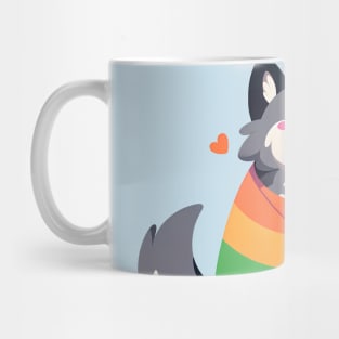 Comfy Womfy Furry Pride Wolf LGBTQ Rainbow Mug